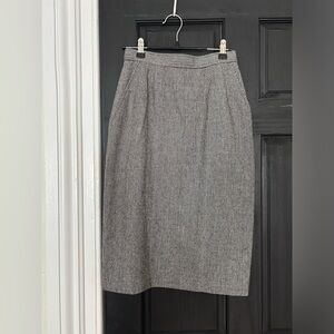 Evan Picone Black & White Houndstooth Pencil Skirt